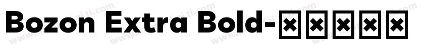 Bozon Extra Bold字体转换